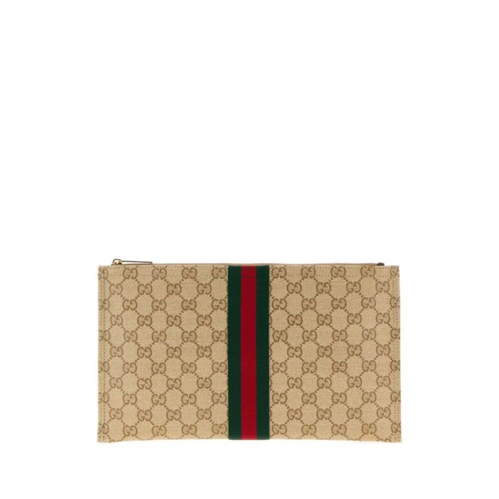 Gucci Women Gg Canvas Large Clutch